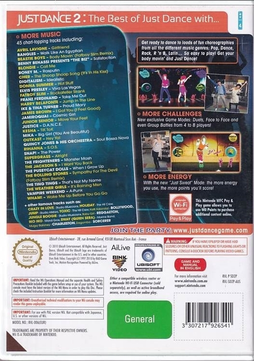 Just Dance 2 - Nintendo Wii (B Grade) (Genbrug)
